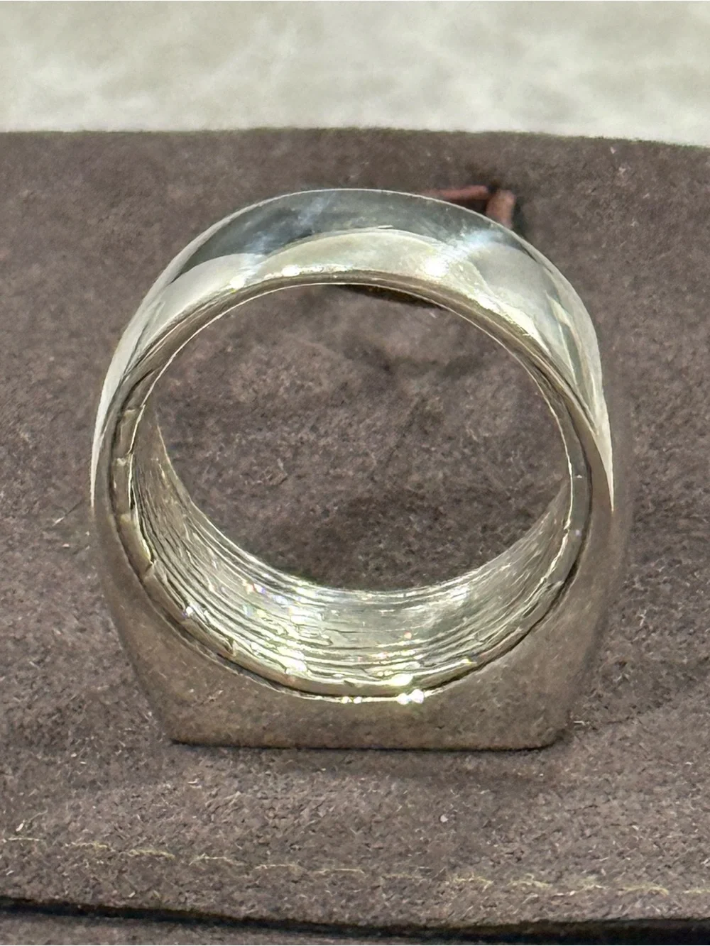 John Hardy Sterling Silver Ring with Black Onyx Rectangle Size 10